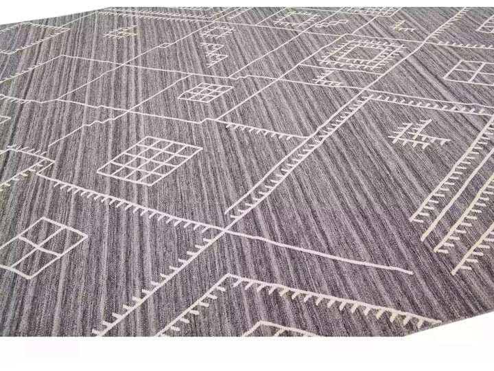 Modern Flaweave Wool Rug 10 X 14