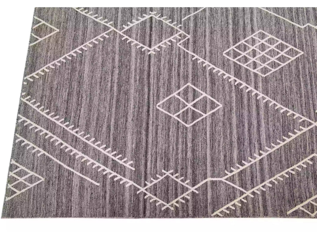 Modern Flaweave Wool Rug 10 X 14