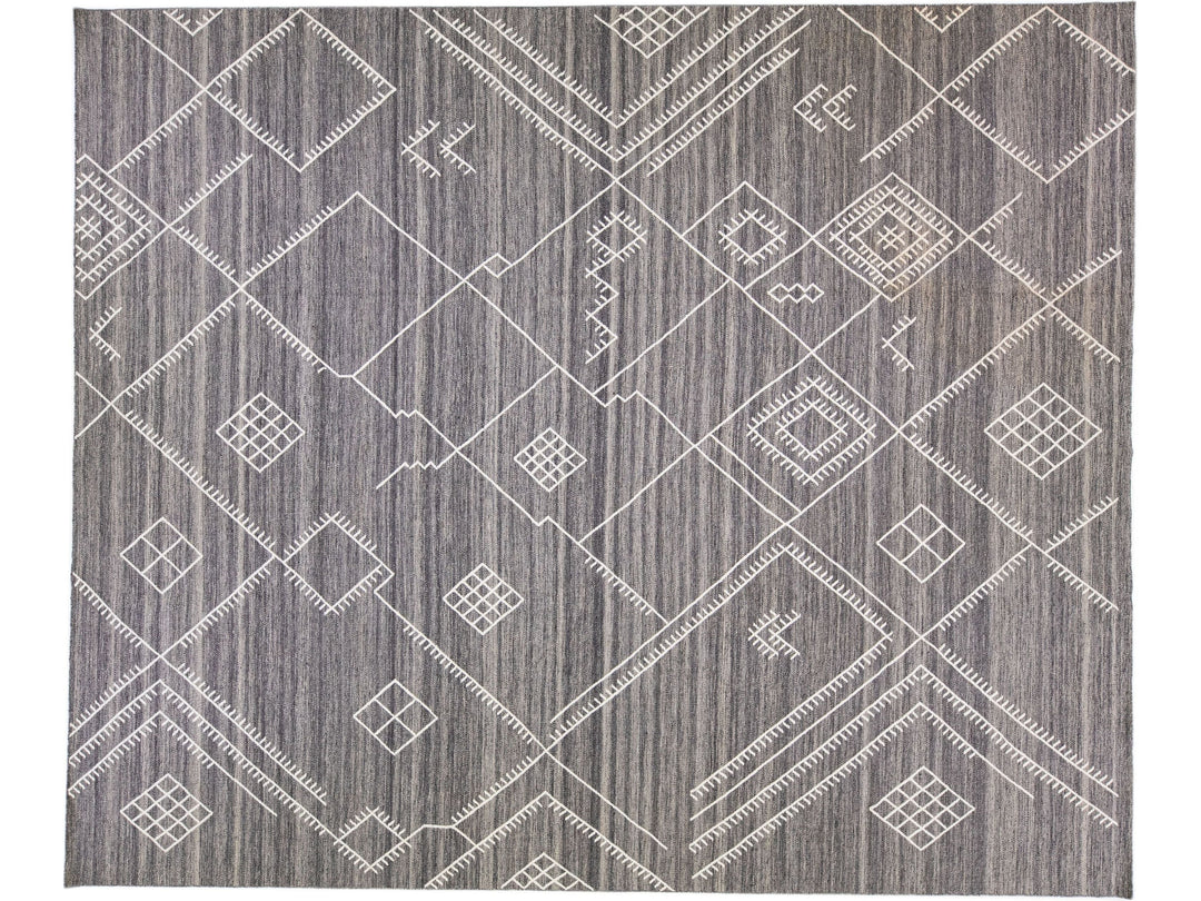 Modern Flaweave Wool Rug 13 X 15