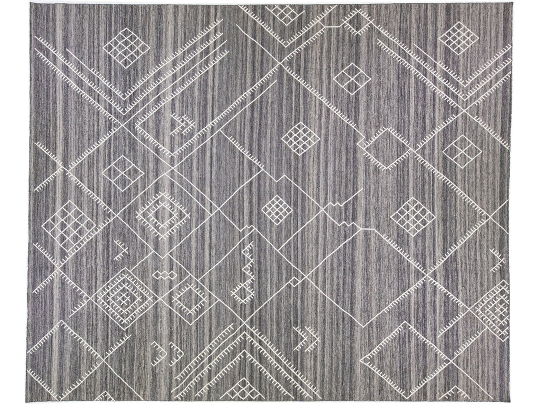 Modern Flaweave Wool Rug 13 X 15