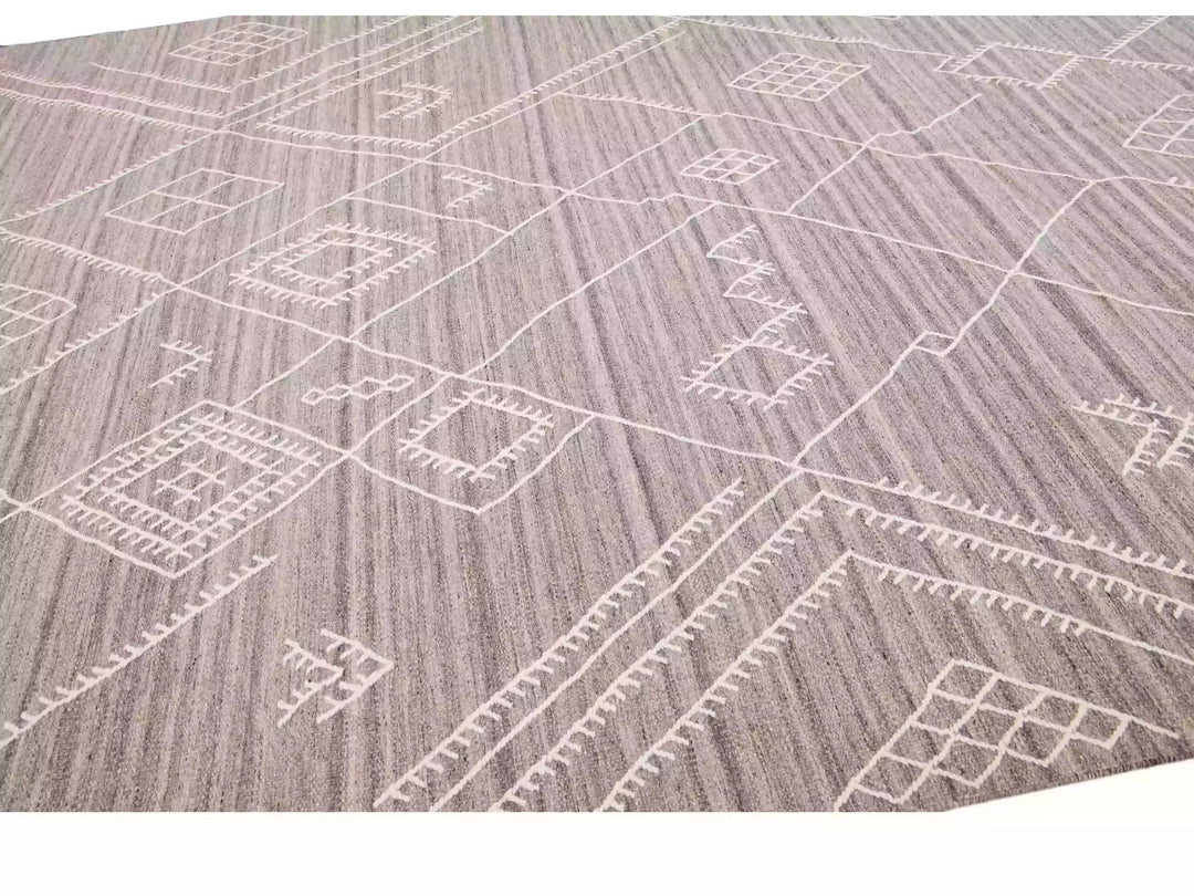 Modern Flaweave Wool Rug 10 X 13