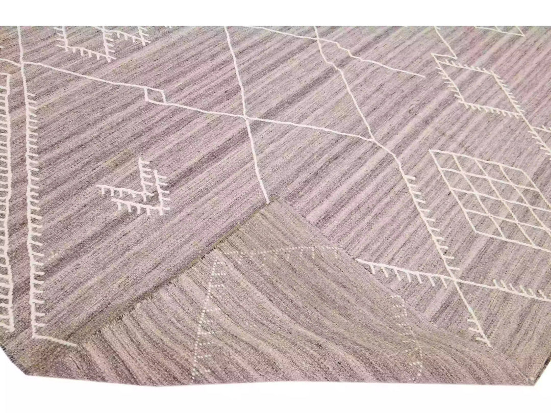 Modern Flaweave Wool Rug 10 X 13