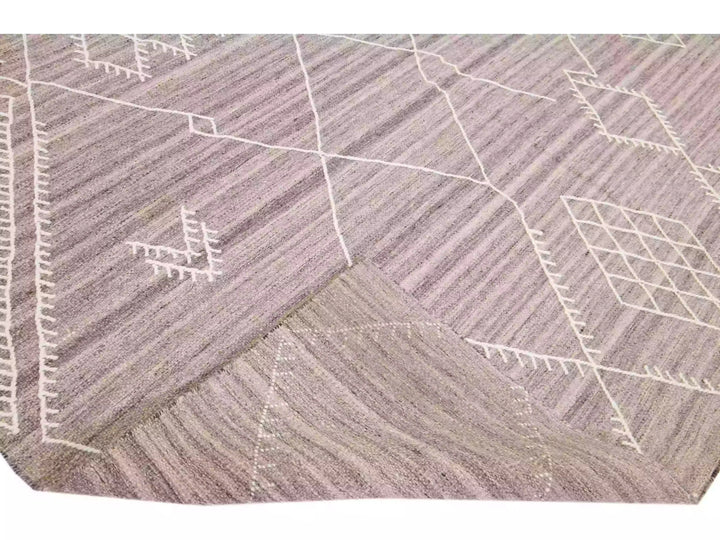 Modern Flaweave Wool Rug 10 X 13