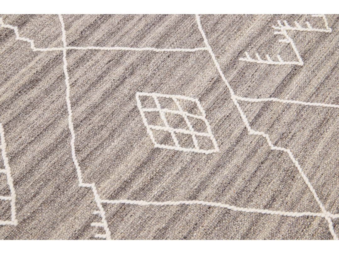 Modern Flaweave Wool Rug 10 X 13