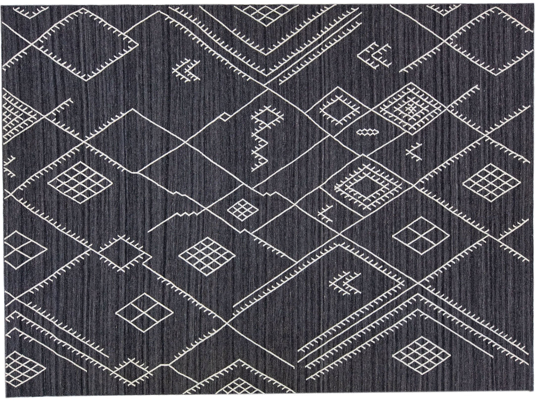 Modern Flaweave Wool Rug 10 X 14