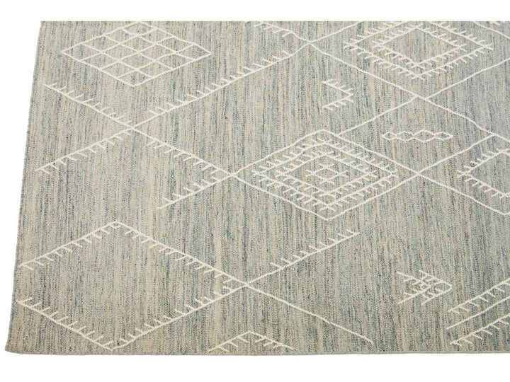 Modern Flaweave Wool Rug 10 X 13
