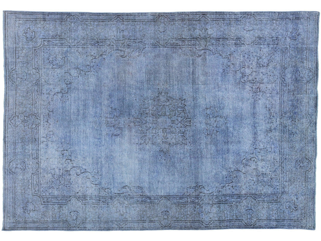 Vintage Overdyed Wool Rug 7 X 10