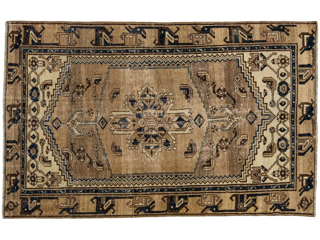 Vintage Distressed Wool Rug 4 X 7