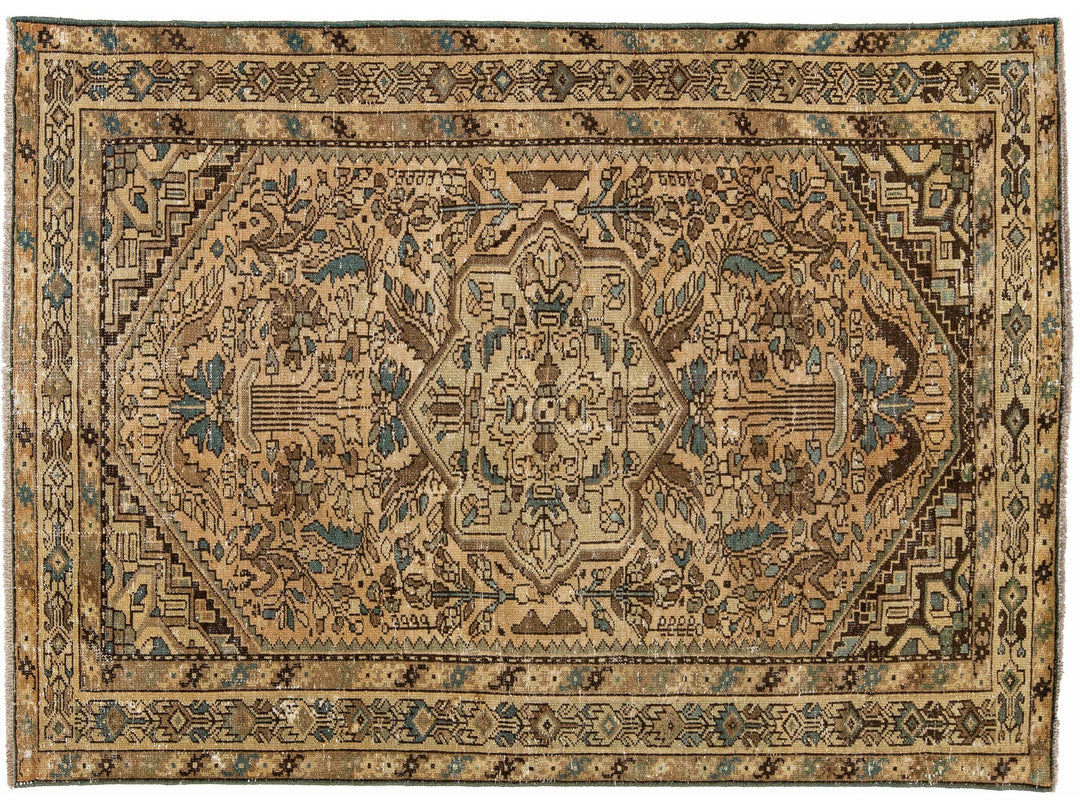 Vintage Distressed Wool Rug 5 X 7