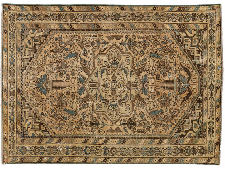 Vintage Distressed Wool Rug 5 X 7