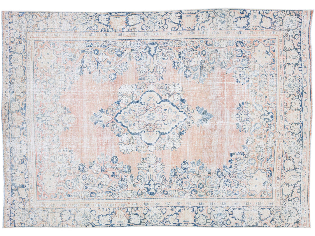Vintage Persian Heriz Wool Rug 8 X 11