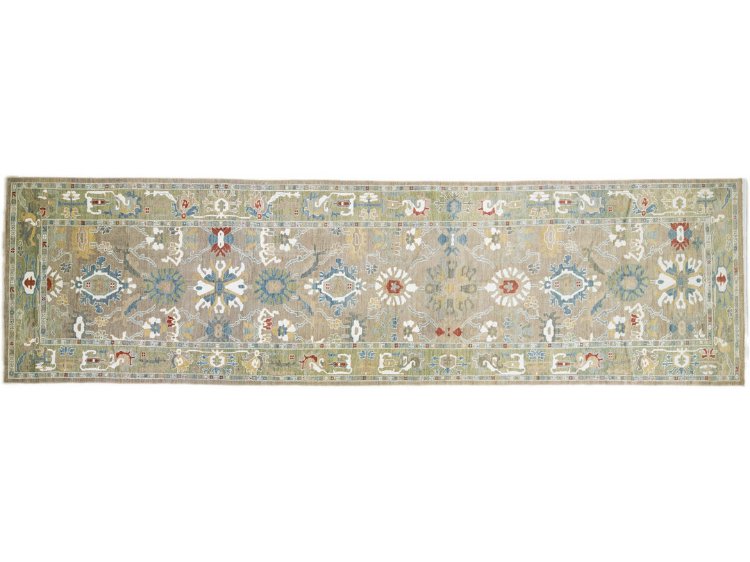 Modern Sultanabad Wool Runner 7 X 24