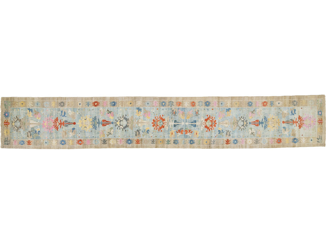 Modern Sultanabad Wool Runner 3 X 19