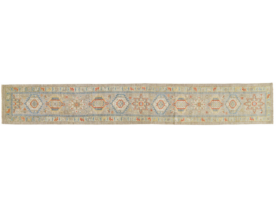 Modern Sultanabad Wool Runner 3 X 19
