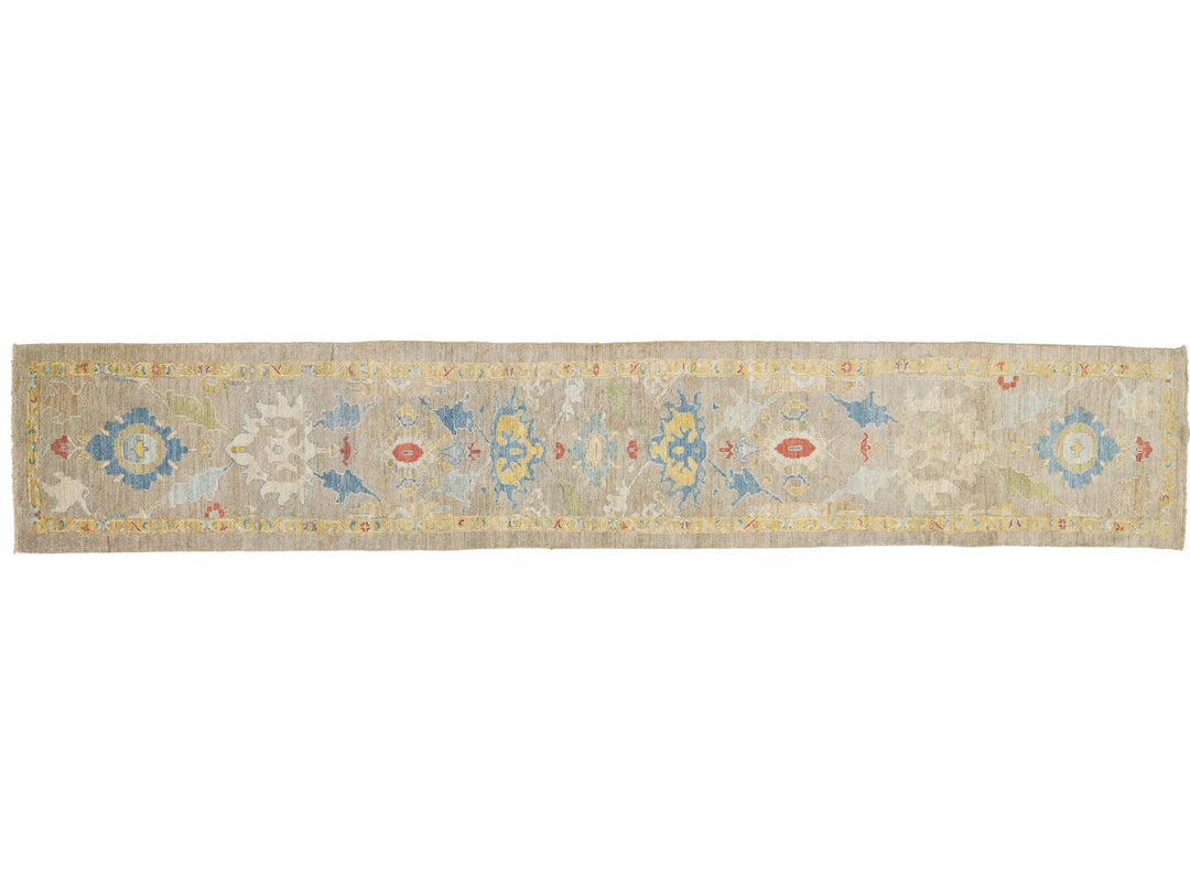 Modern Sultanabad Wool Runner 3 X 16