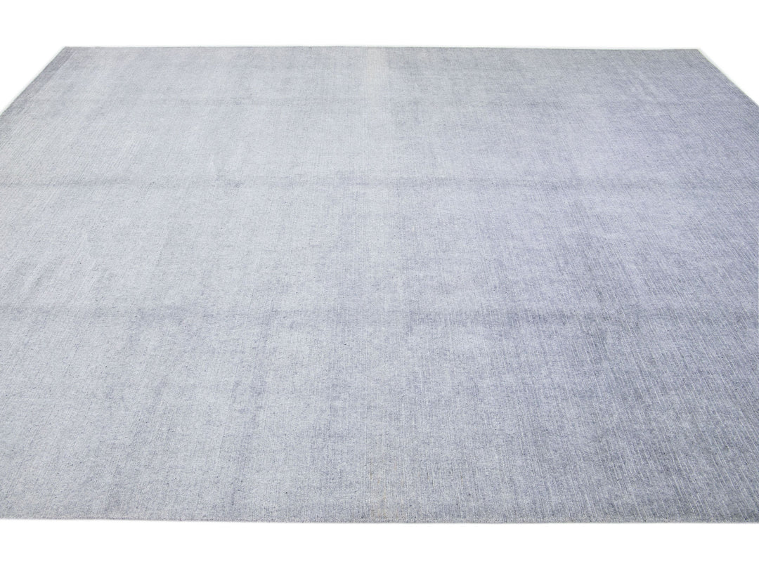 Modern Bamboo & Silk Groove Rug 9 X 12