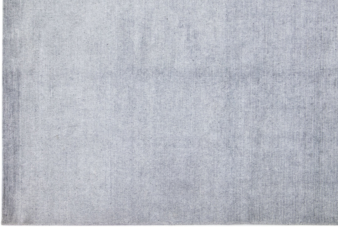 Modern Bamboo & Silk Groove Rug 9 X 12