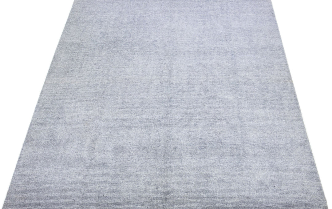 Modern Bamboo & Silk Groove Rug 9 X 12