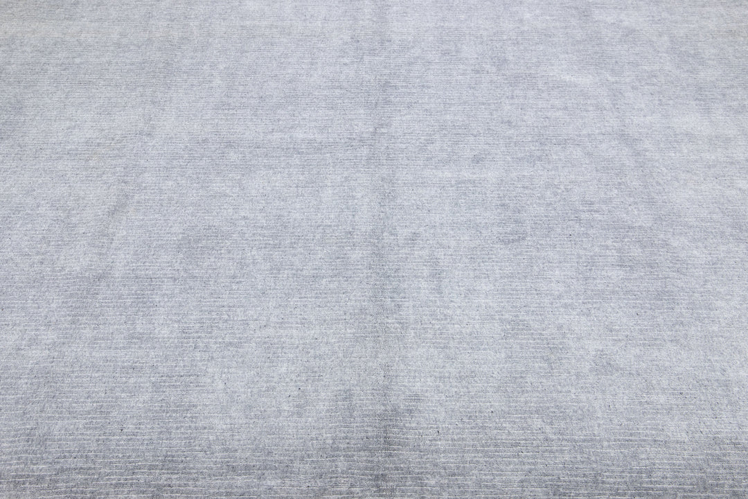 Modern Bamboo & Silk Groove Rug 9 X 12