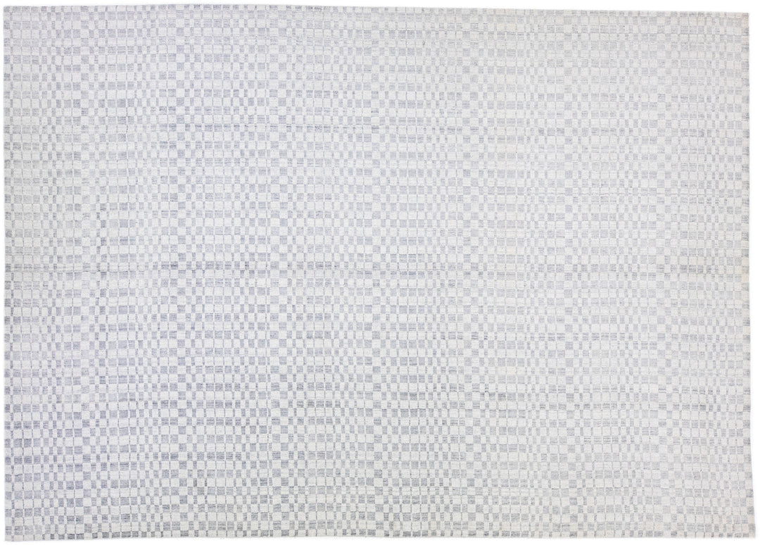Modern Seamless Wool Rug 10 X 14