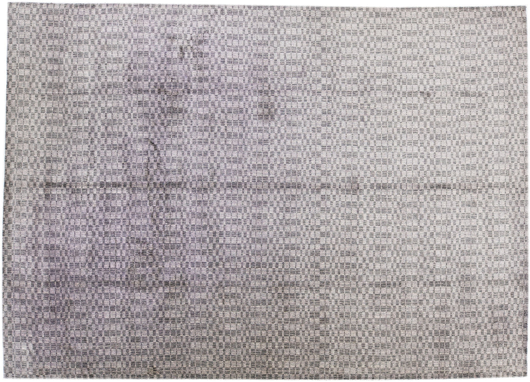Modern Wool and Silk Rug 10 X 14