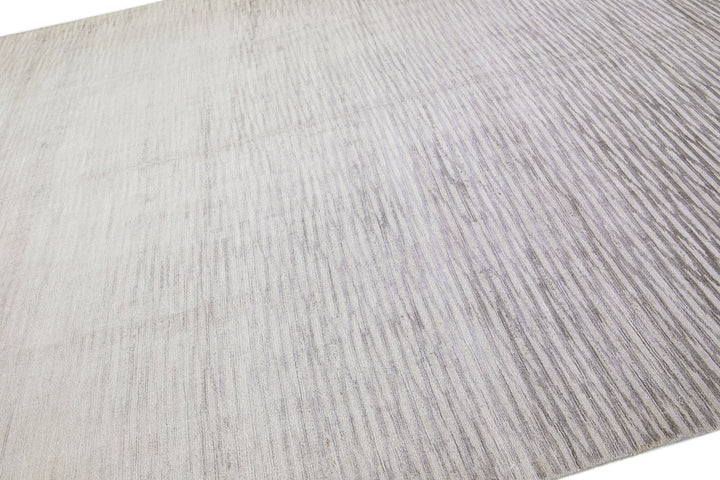Modern Wool and Silk Rug 10 X 14