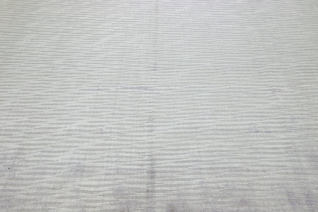 Modern Wool and Silk Rug 10 X 14