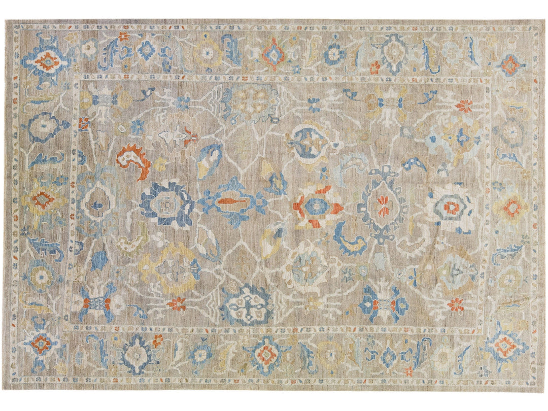 Modern Sultanabad Wool Rug 11 X 15