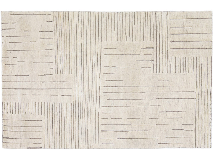 Modern Moroccan Wool Rug 5 X 8