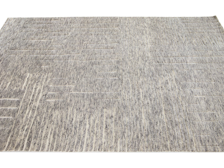 Modern Moroccan Wool Rug 5 X 8