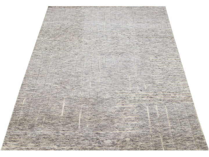 Modern Moroccan Wool Rug 5 X 8