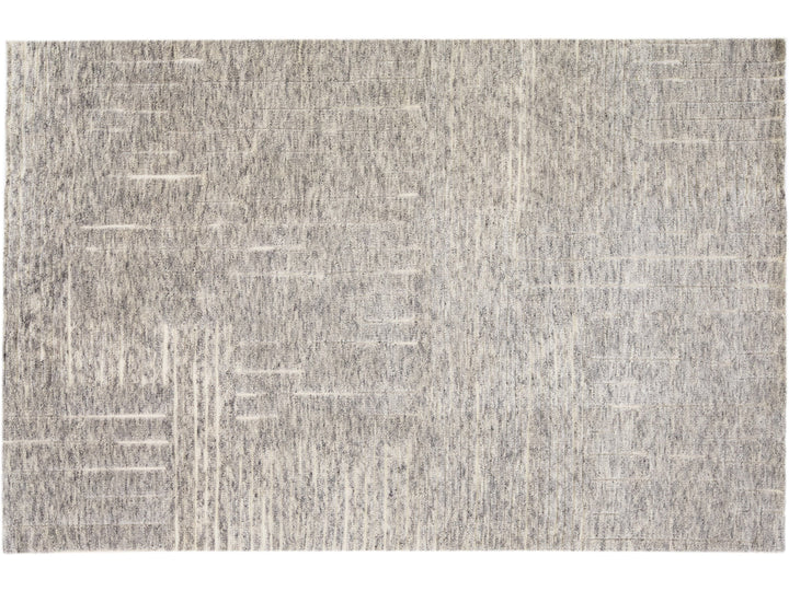 Modern Moroccan Wool Rug 5 X 8