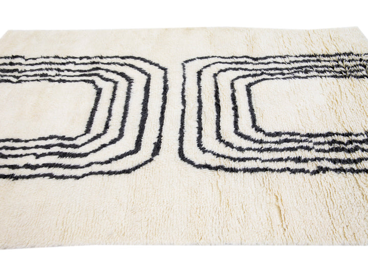 Modern Moroccan Wool Rug 5 X 8