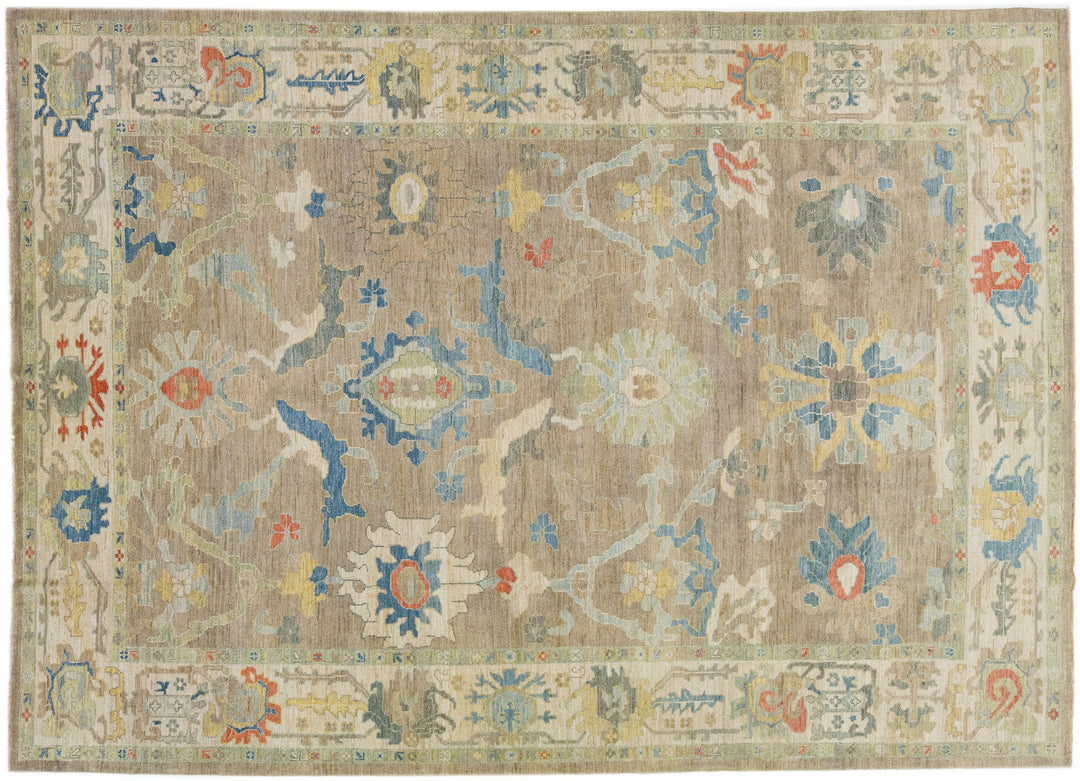 Modern Sultanabad Wool Rug 10 X 14