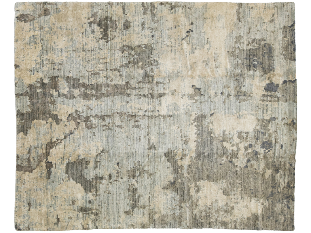 Modern Indian Wool and Silk Rug 8 X 10