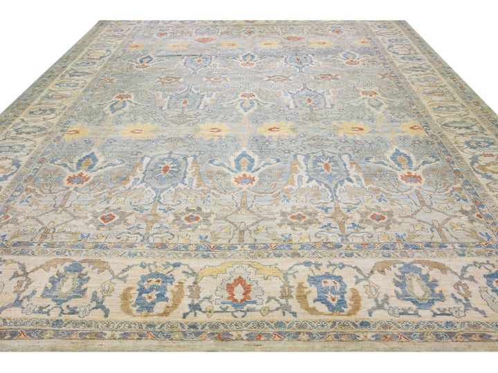 Modern Sultanabad Wool Rug 14 X 19