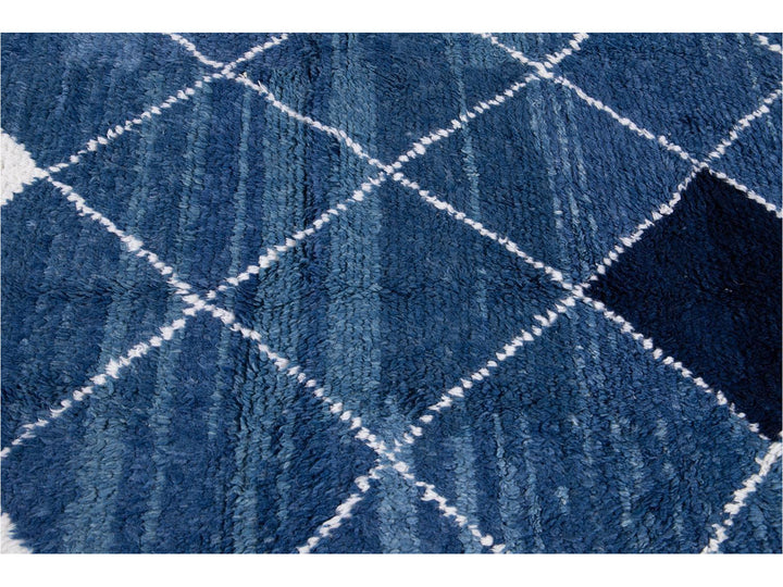 Modern Moroccan Wool Rug 10 X 10