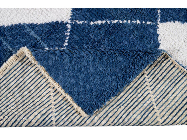 Modern Moroccan Wool Rug 10 X 10