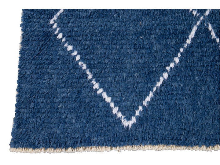Modern Moroccan Wool Rug 10 X 10