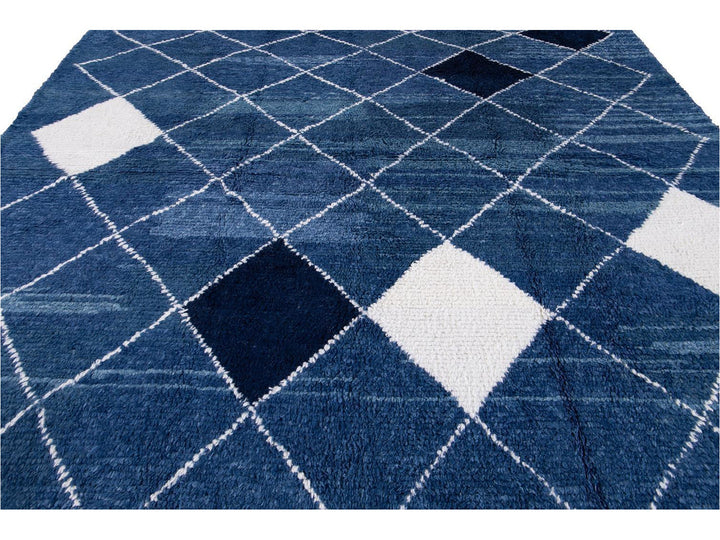 Modern Moroccan Wool Rug 10 X 10