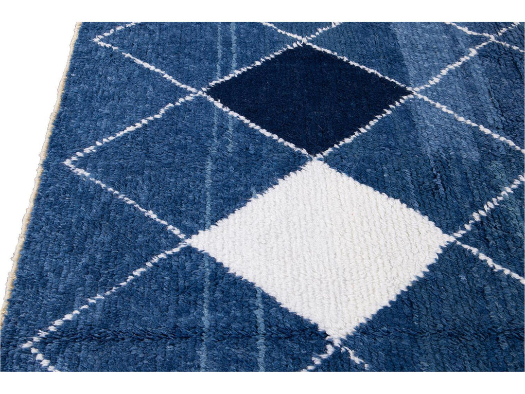 Modern Moroccan Wool Rug 10 X 10