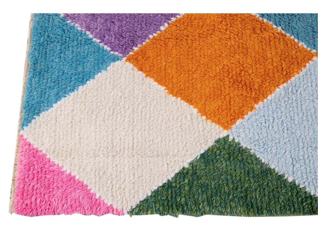 Modern Moroccan Style Wool Rug 10 X 13