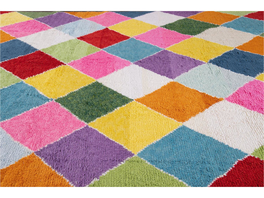 Modern Moroccan Style Wool Rug 10 X 13