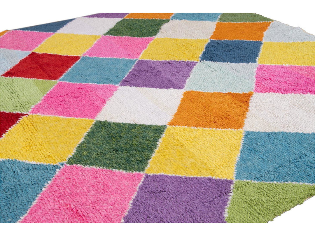 Modern Moroccan Style Wool Rug 10 X 13