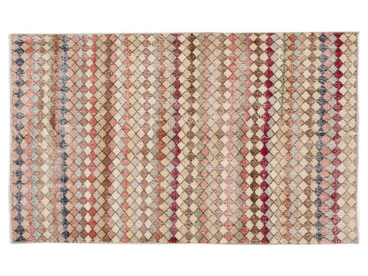 Vintage Turkish Scatter Wool Rug 4 X 6