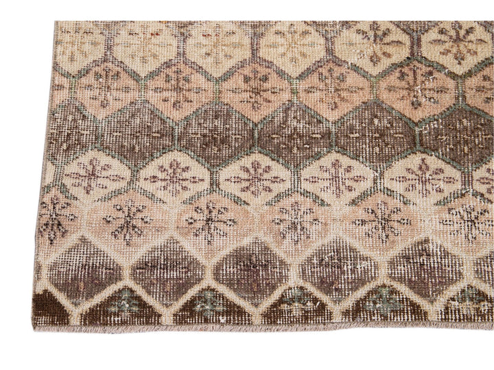 Vintage Turkish Scatter Wool Rug 4 X 6
