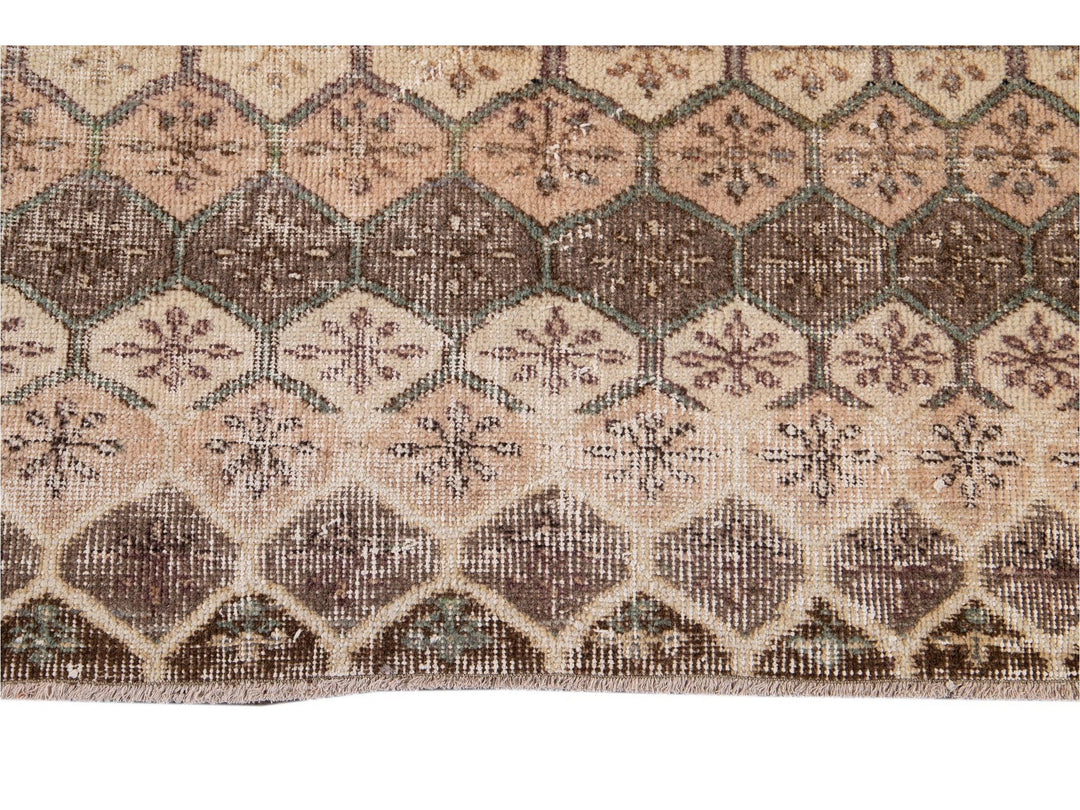 Vintage Turkish Scatter Wool Rug 4 X 6