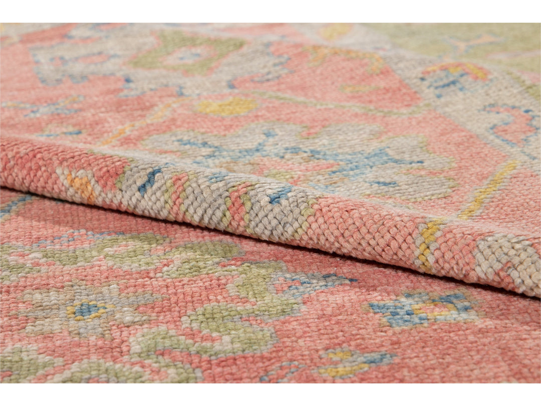 Modern Oushak Wool Runner 11 X 14