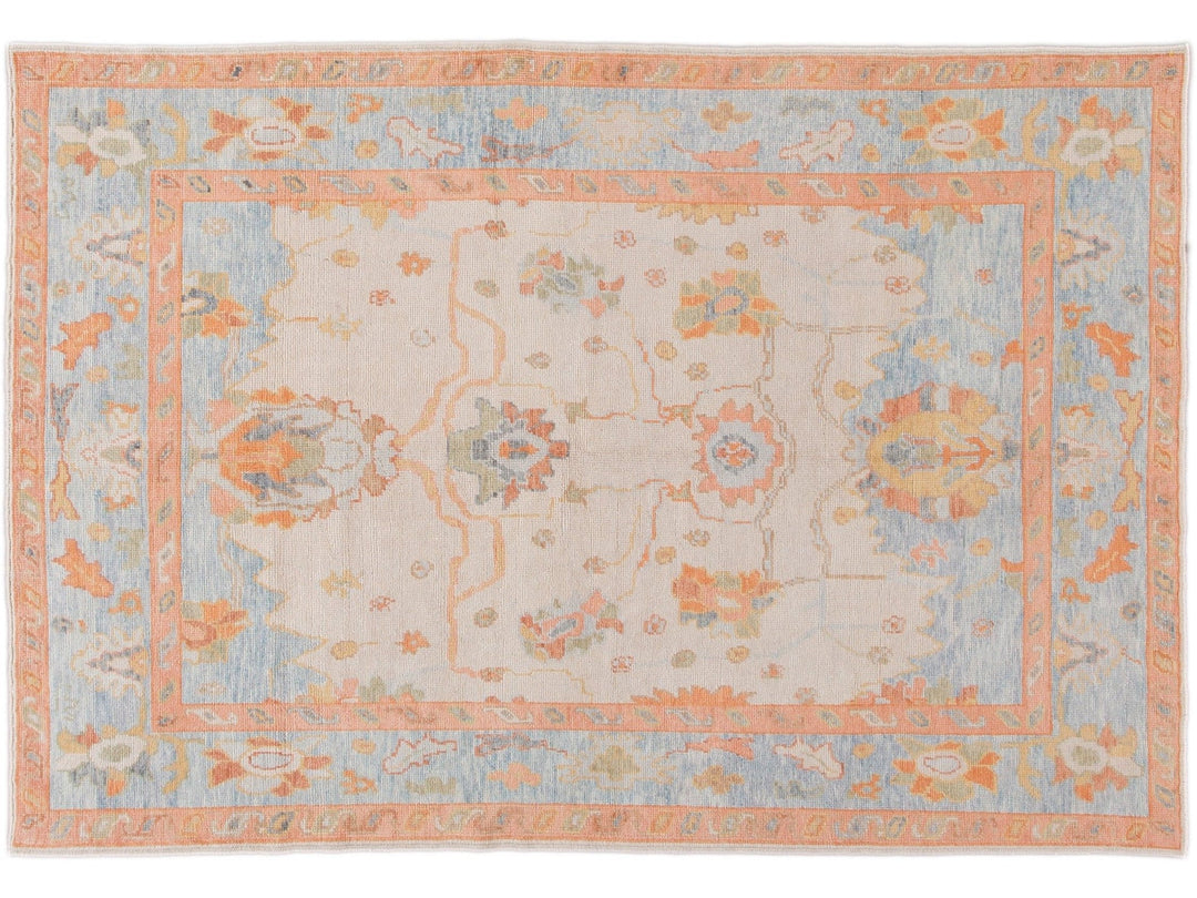 Modern Oushak Wool Rug 6 X 19