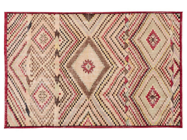Vintage Turkish Scatter Wool Rug 4 X 7